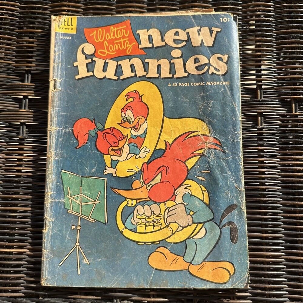 Walter Lantz New Funnies No. 210 August 1954 Dell Comic Book Woody Woodpecker
